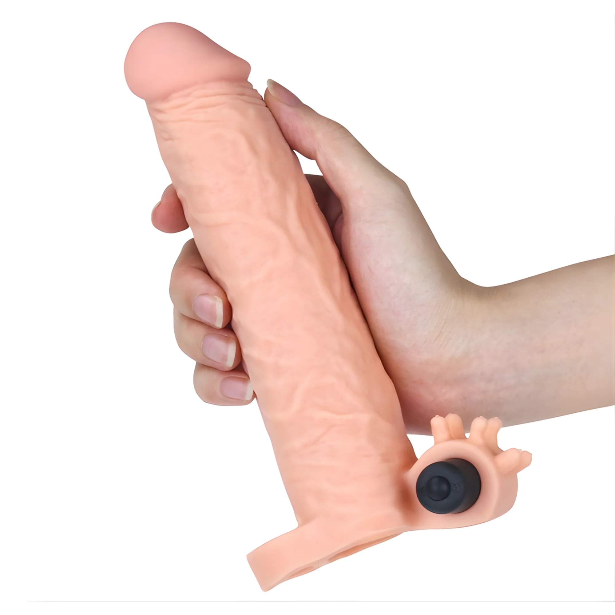 Vibrating Penis Extension - Give Yourself 2 Extra Inches At The Tip!
