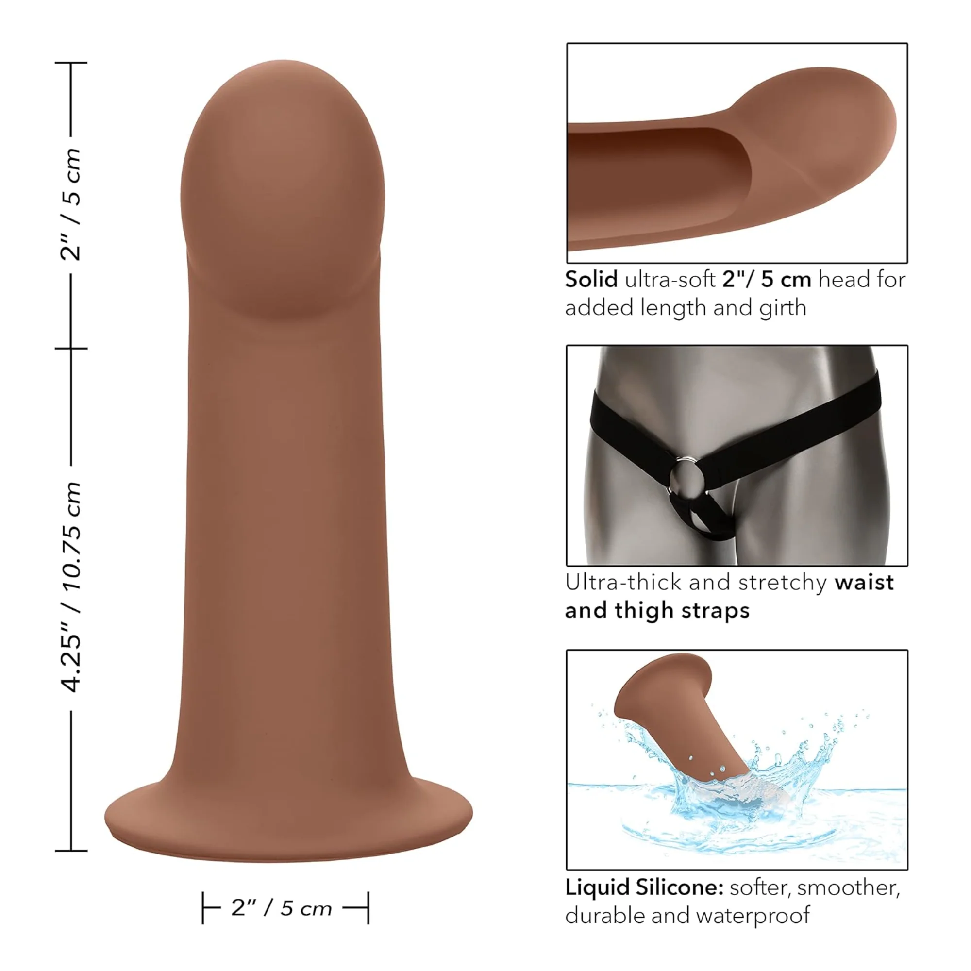 Performance Maxx Smooth Extension with Harness - Manage E.D. with 2 Extra Inches at the Tip!