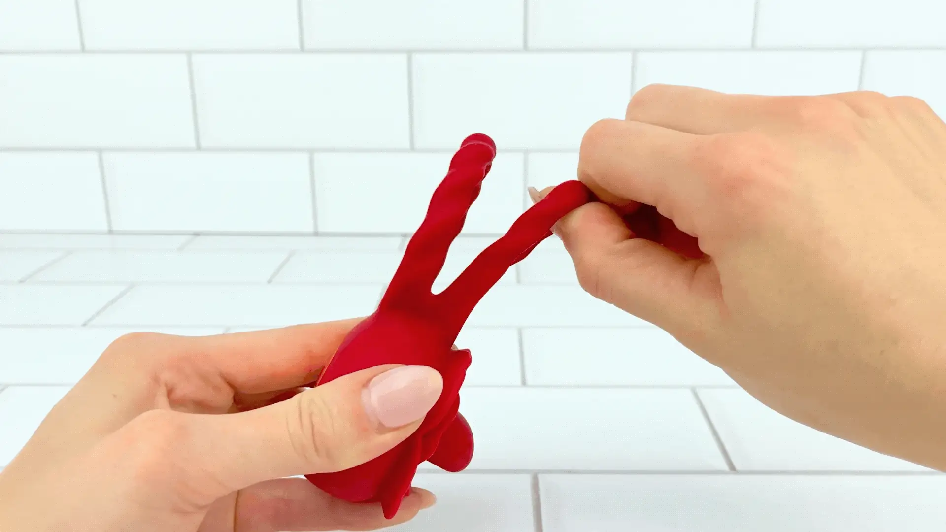 Twirling Tongue Flower Silicone C-Ring - Give Her Oral During Sex While Staying Rock Hard!