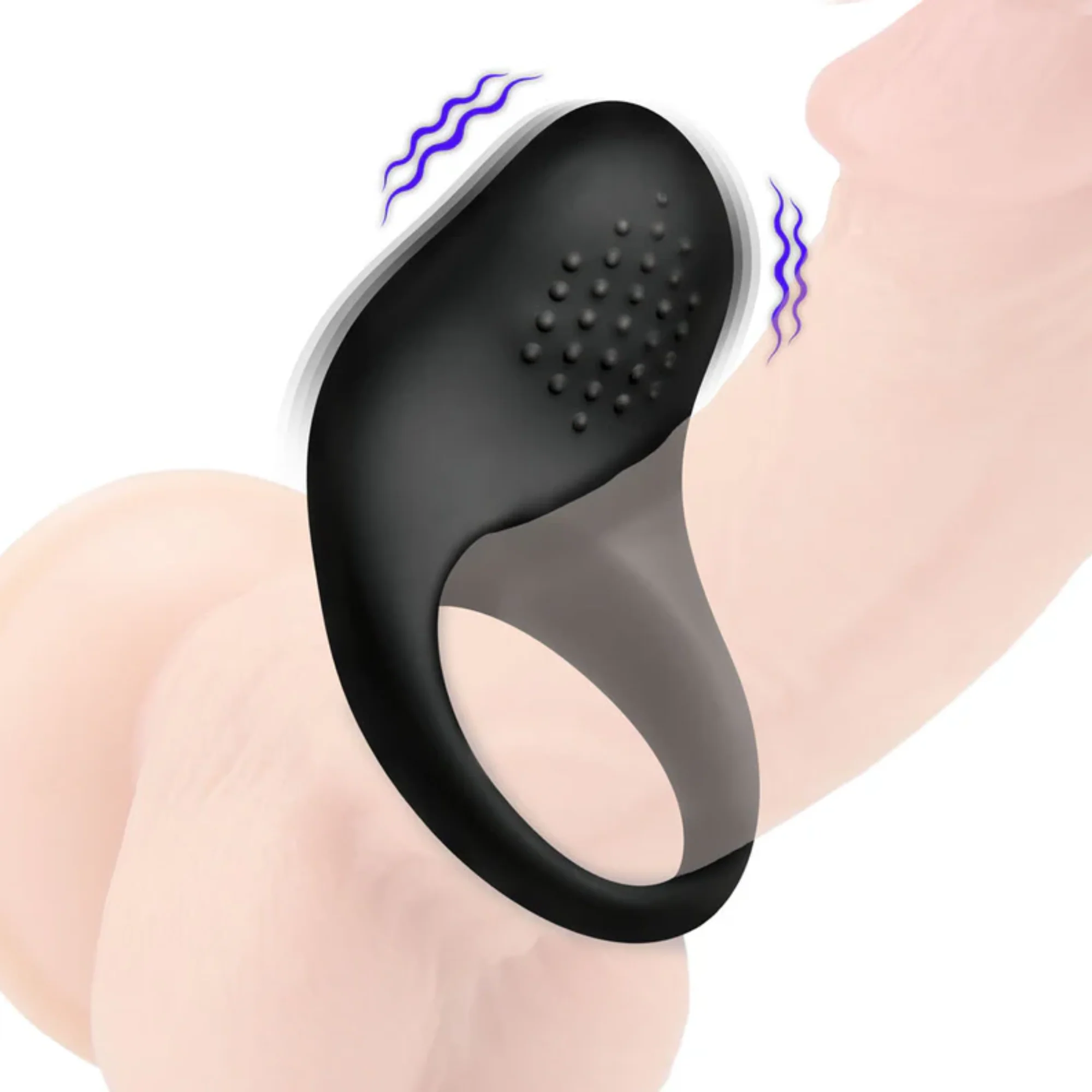 Silicone Vibrating Teasing Cock Ring - App Controlled Partner Vibes!