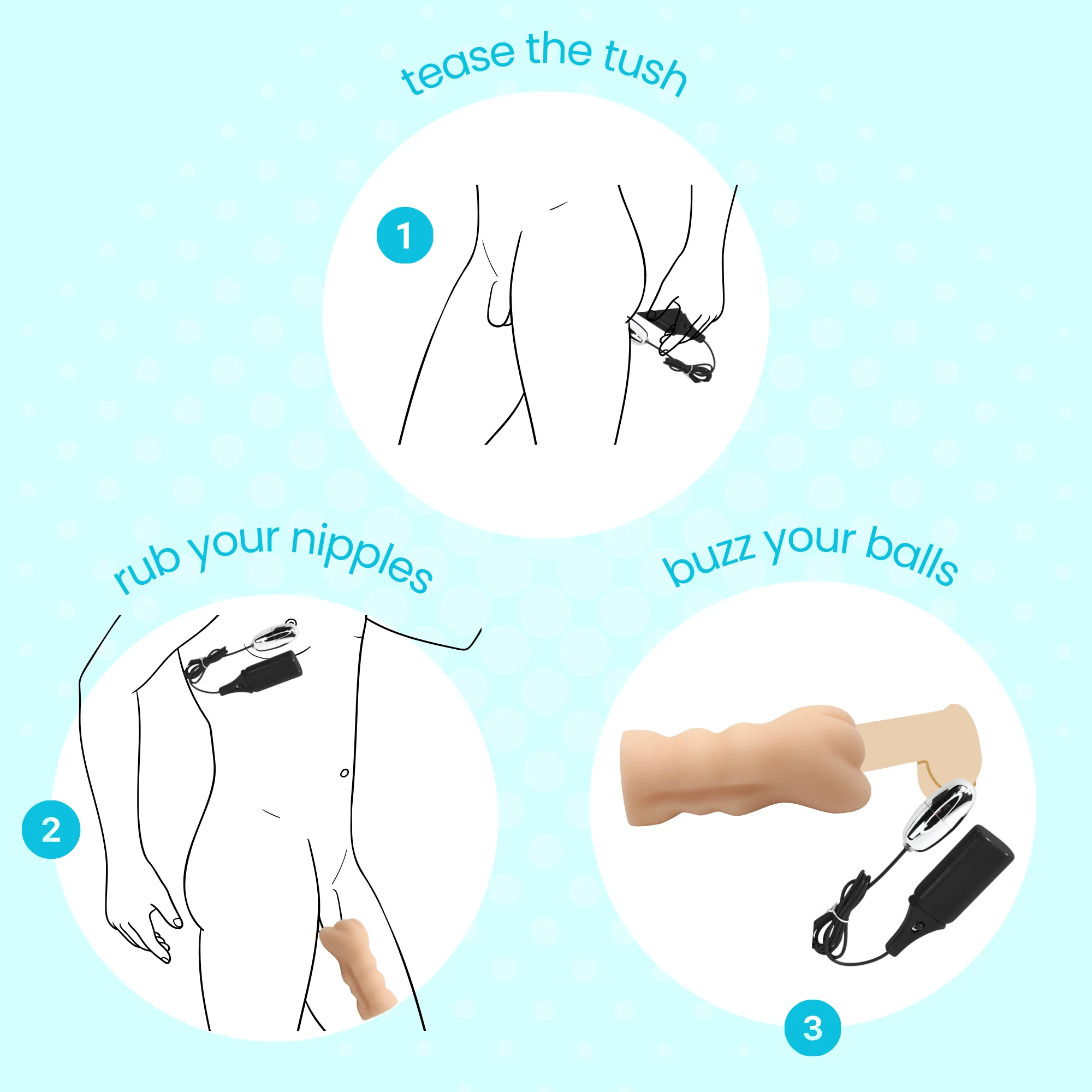 Easy Grip Pocket Pussy & Vibration Masturbation Bundle for Couples