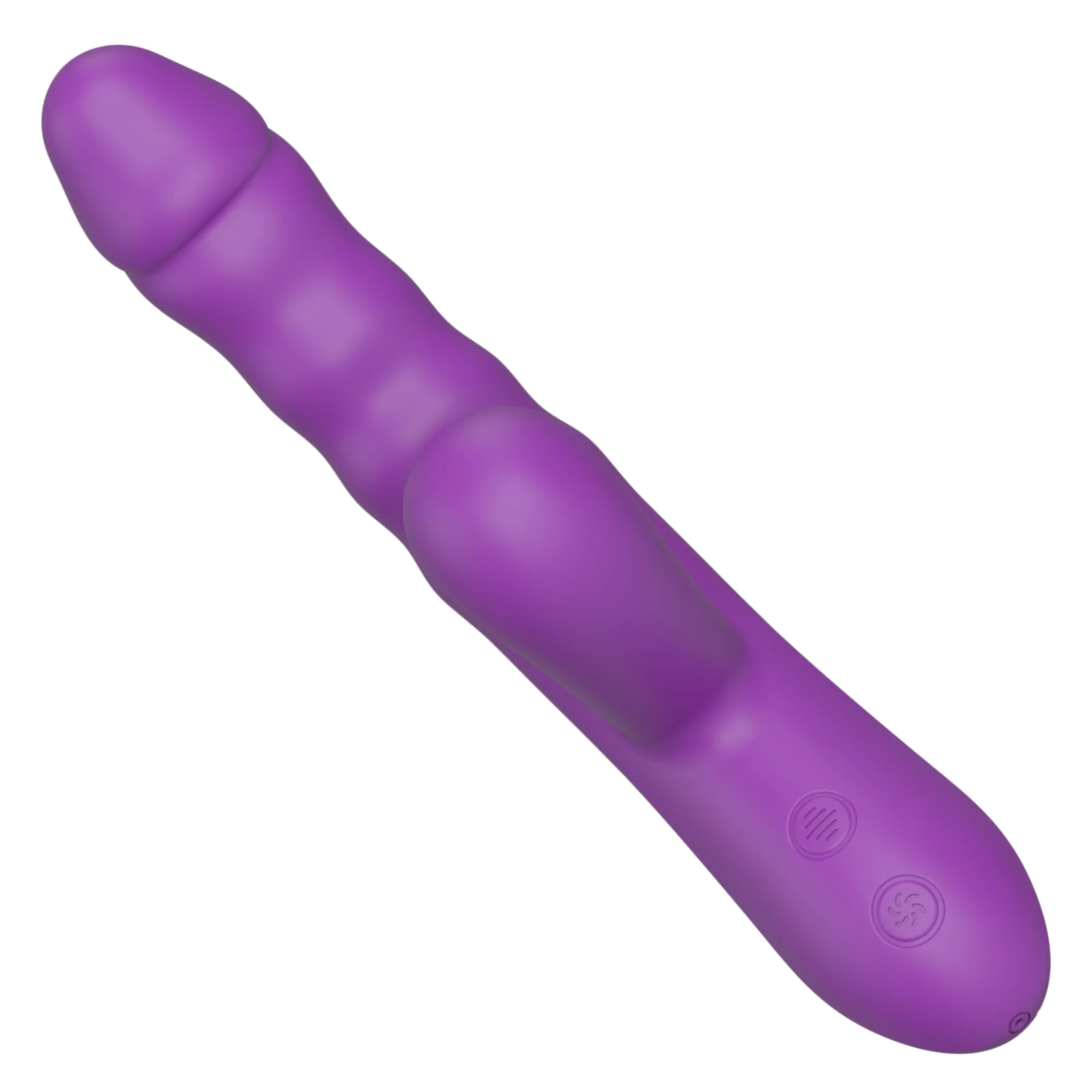 Suck and Thrust Dual Action Vibrator With Air Pulse and Thruster