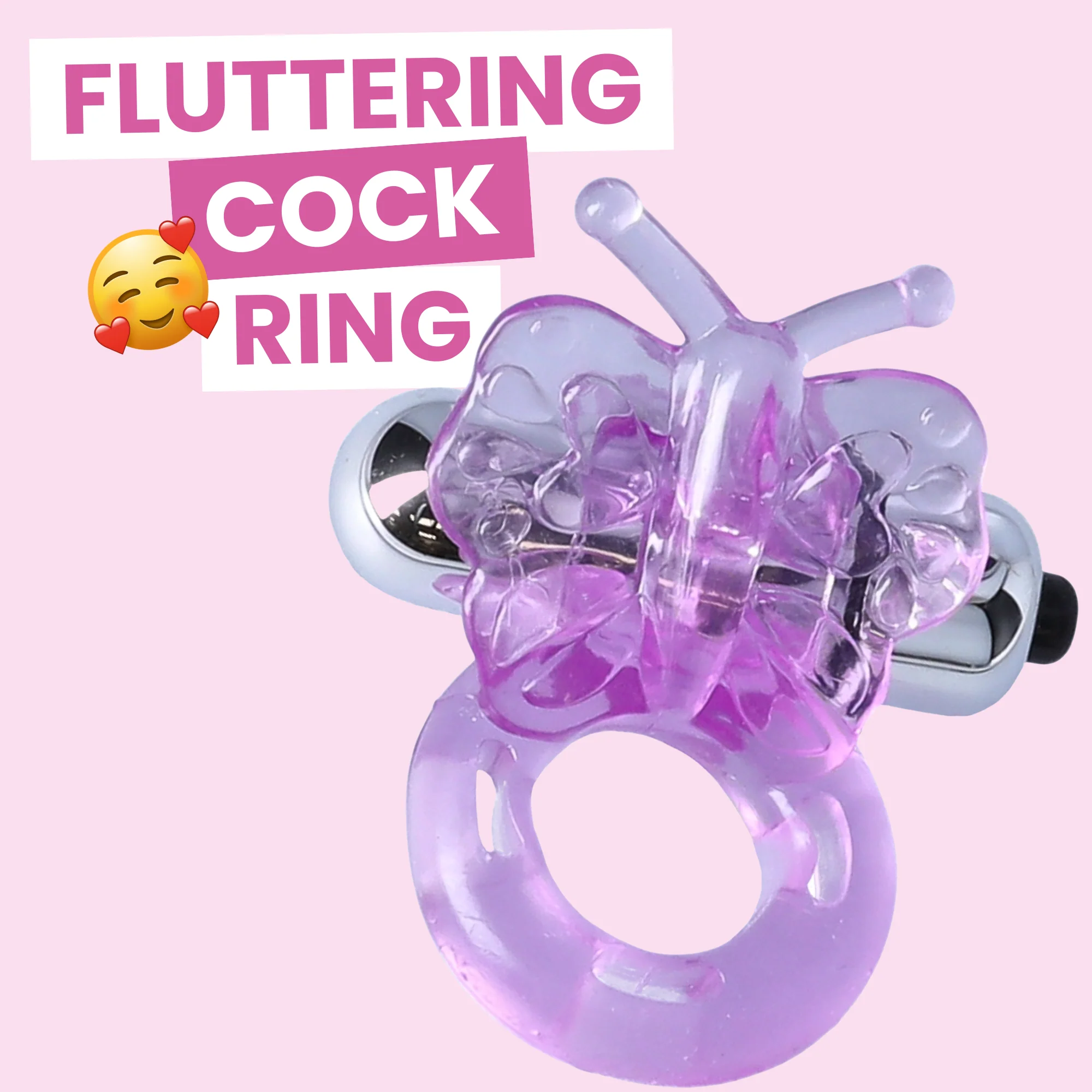 Purrfect Pets Buzzy蝴蝶振动阴茎环（含子弹振动器）