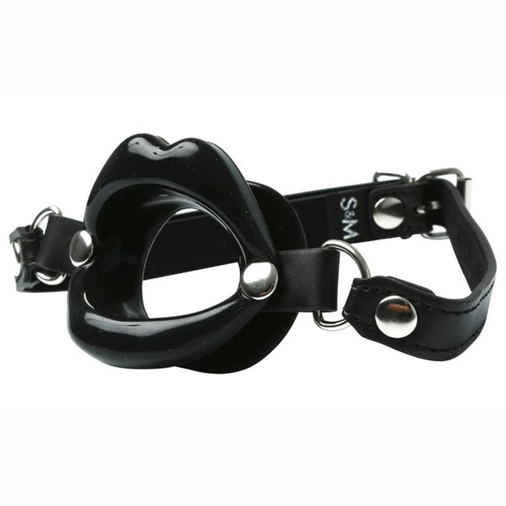 Oral Lips Open Mouth Bondage Gag for Beginners, Soft Silicone Kiss Gag