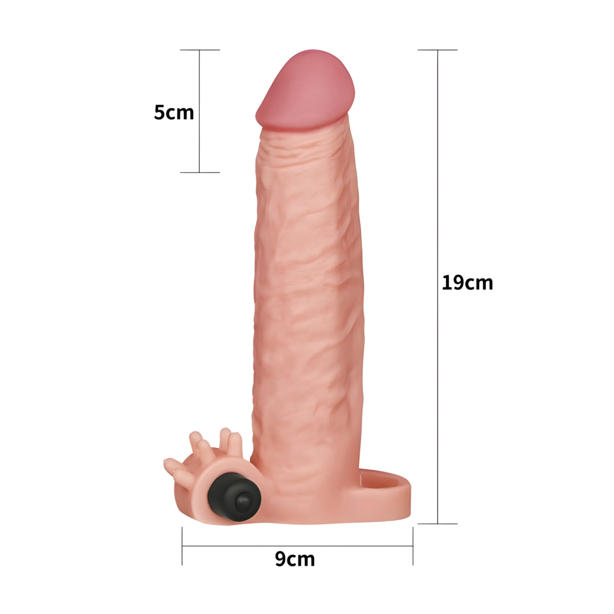 Vibrating Penis Extension - Give Yourself 2 Extra Inches At The Tip!