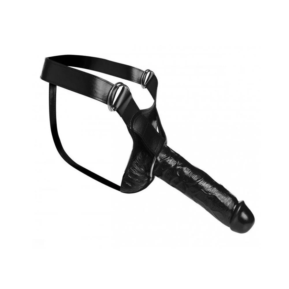 XR Brands Infiltrator 10 Inch Hollow Strap-On Dildo with Harness