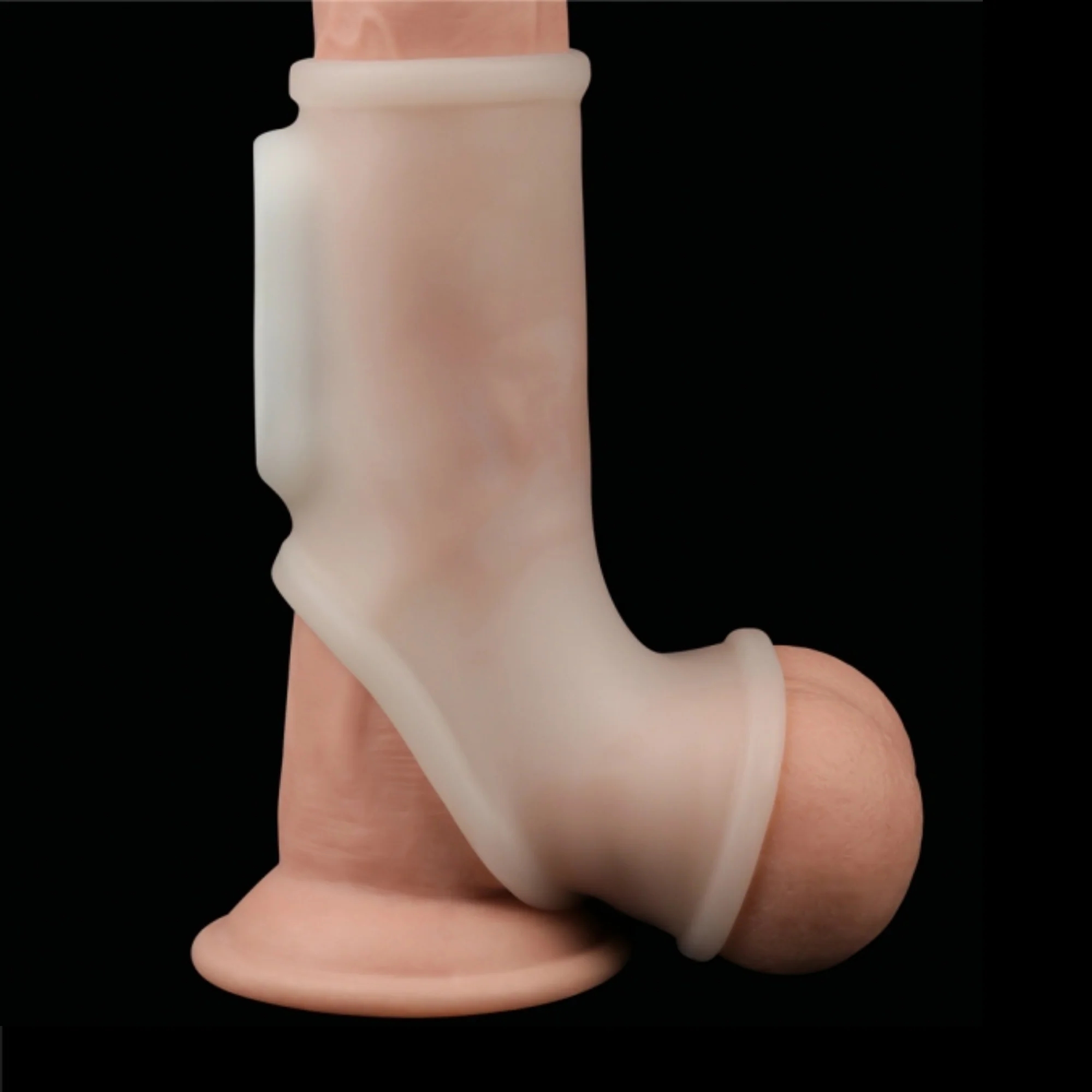 Smooth Vibrating Knights Ring Scrotum Sleeve