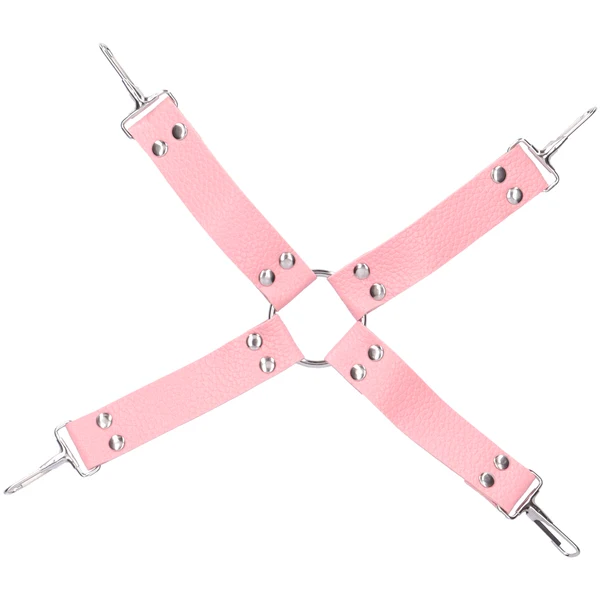4-Way Hog Tie Restraint Connector In Faux Leather