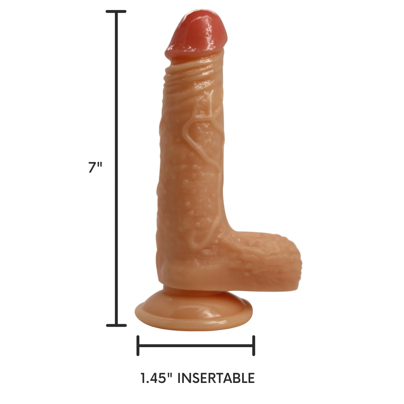 7 Inch Ultra Realistic Dildo with Suction Cup Base