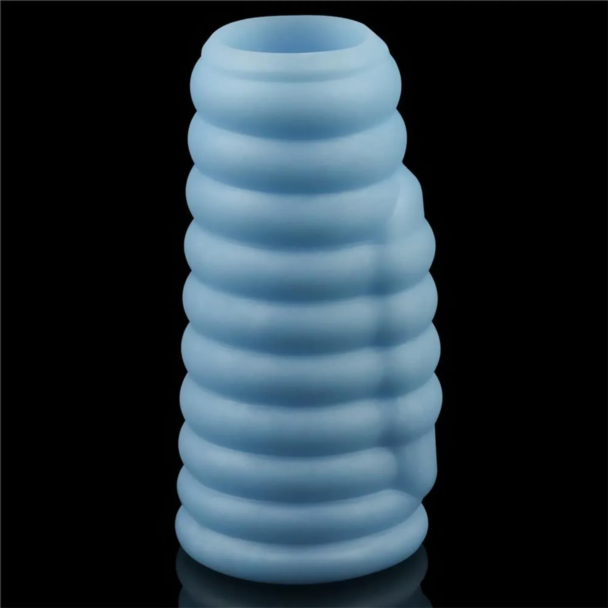 Ribbed Vibrating Wave Knights Ring