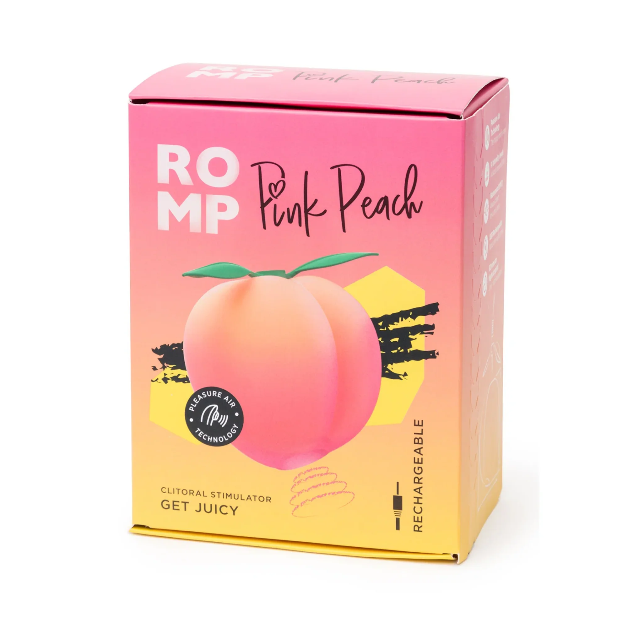 Romp Pink Peach Air Pulse Clit Stimulator with 14 Levels