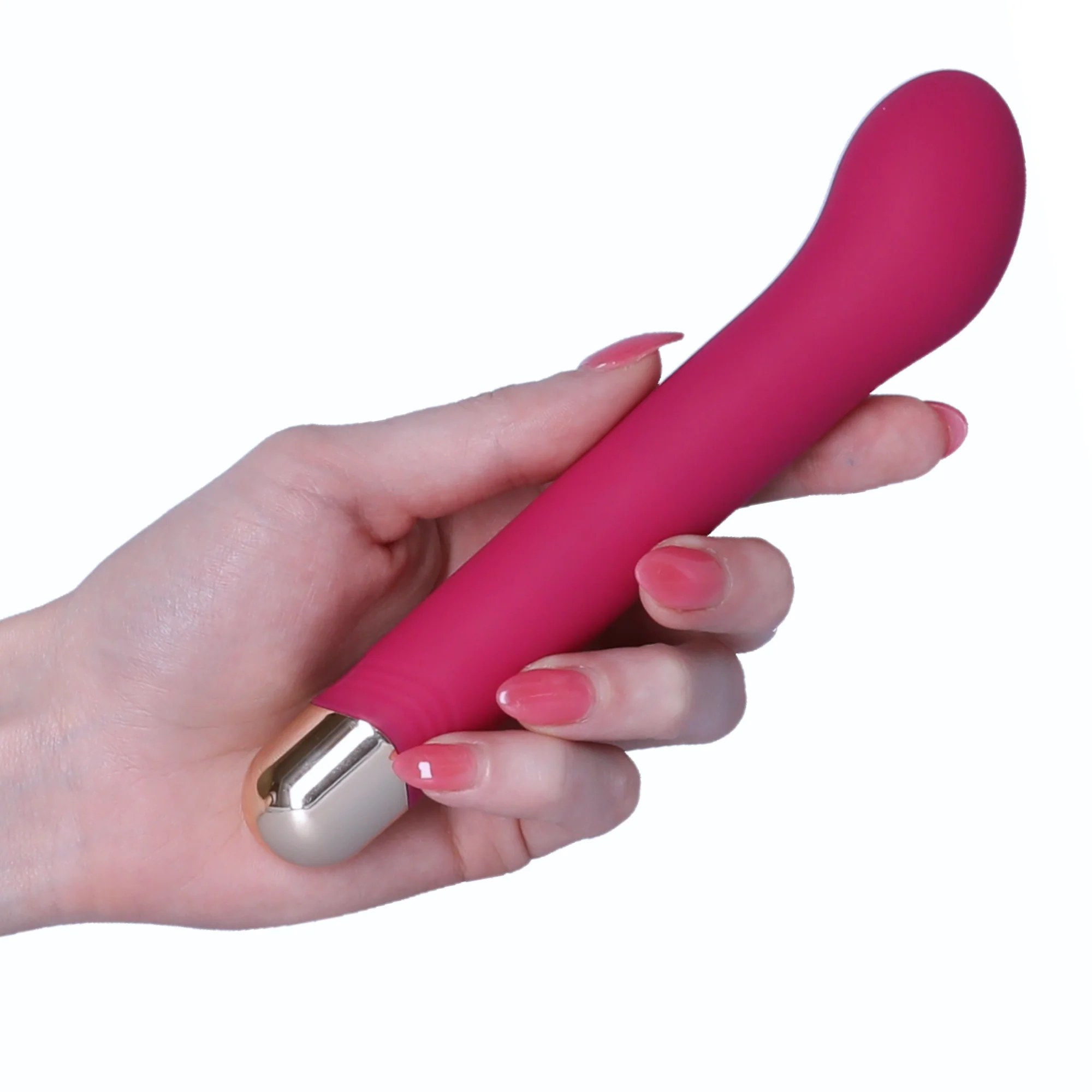 Krivka Silicone Power G-Spot Massager with Bulbed Tip and 9 Frequencies