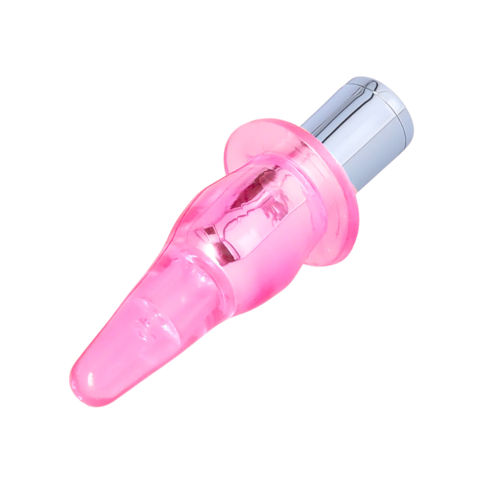 Rechargeable Vibrating Beginner Butt Plug with Tapered Jelly Tip
