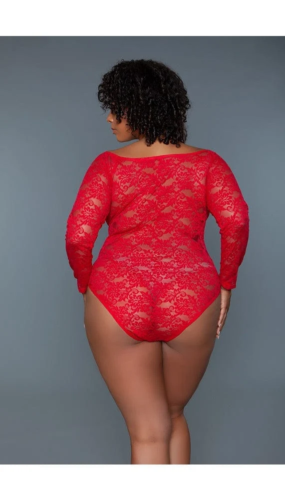 Marina Lace Bodysuit with Floral Embroidery