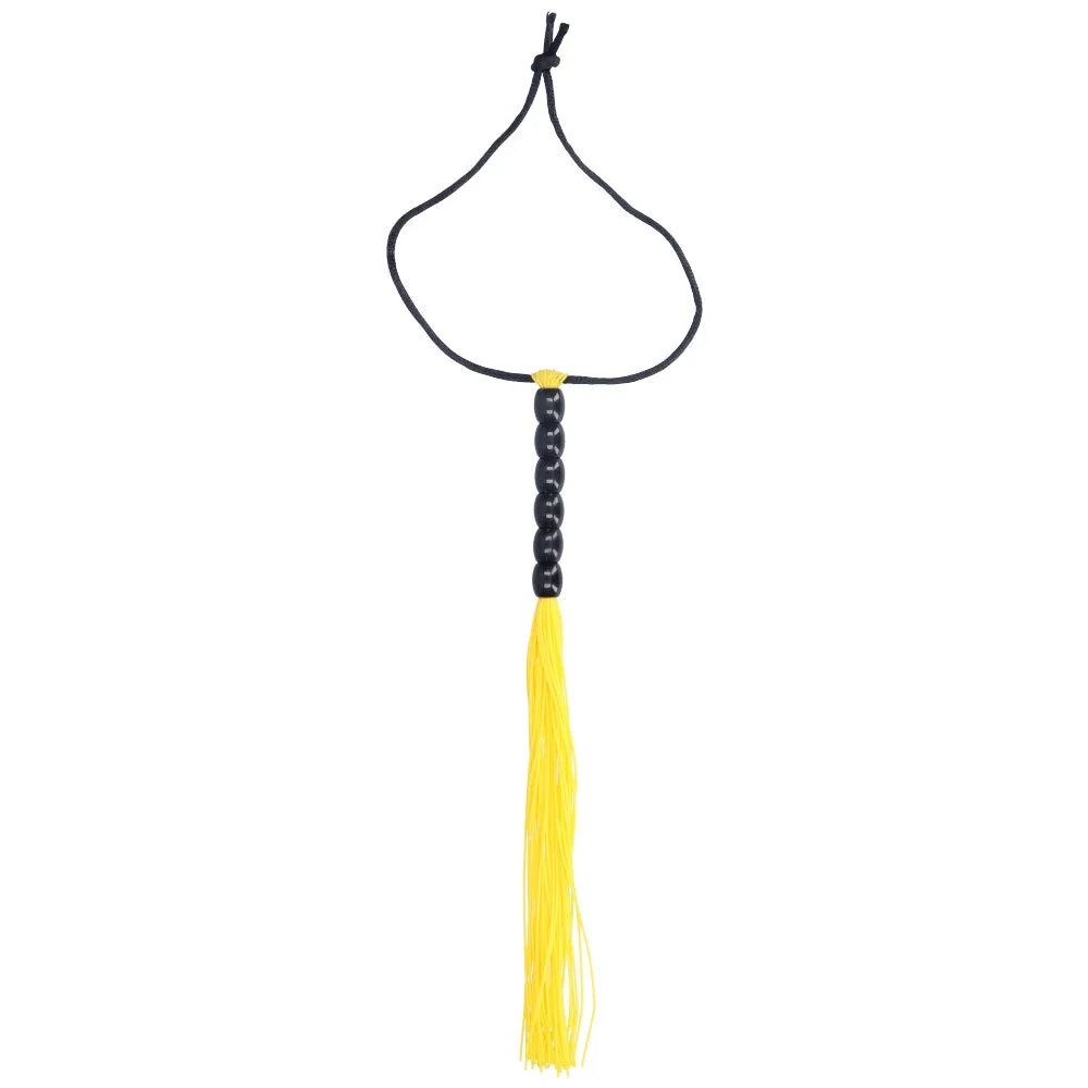 Mini BDSM Tassel Flogger with Wrist Band in Silicone