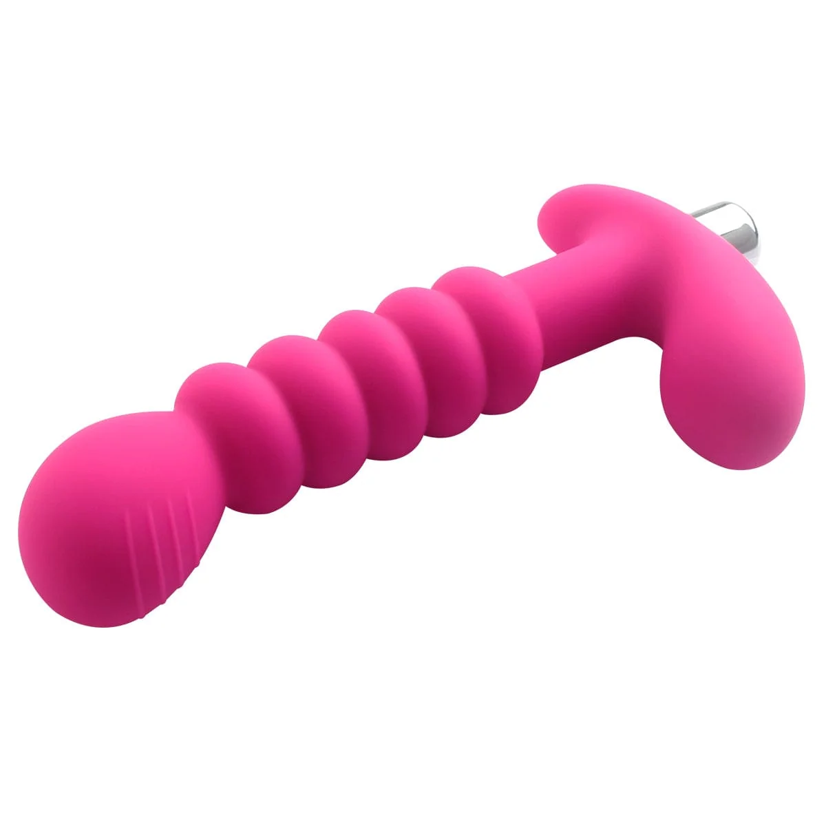 Maza Ringed Beaded Vibrating Silicone Prostate Massager Anal Toy