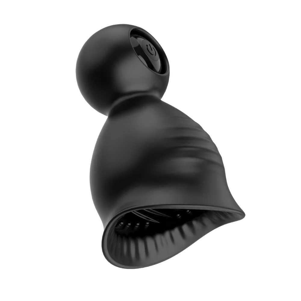 Eros Penis Head Massager with 9 Vibration Modes and Textured Sleeve