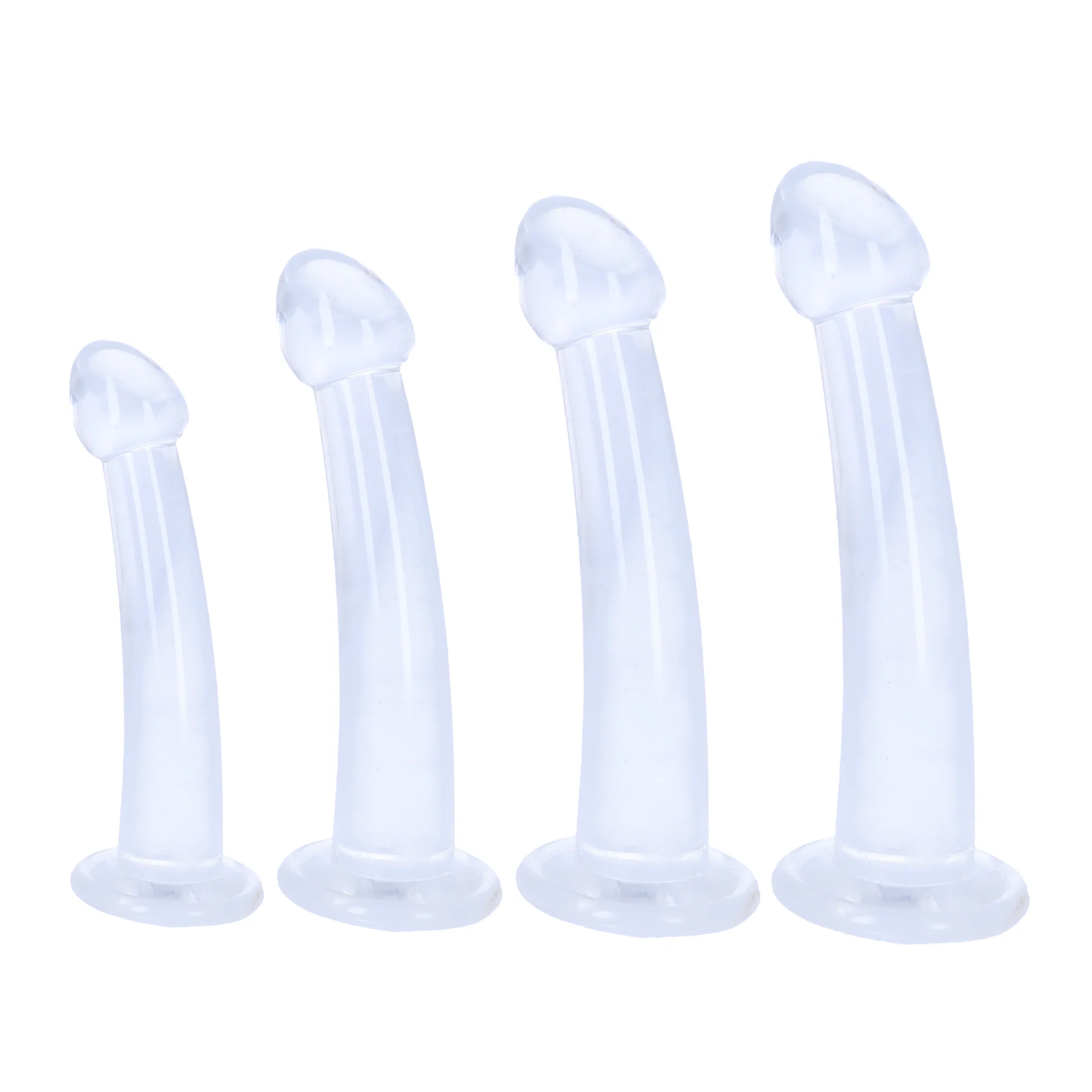 Flexi Curve 果冻阳具 适用于 G 点或 P 点插入 4 种尺寸