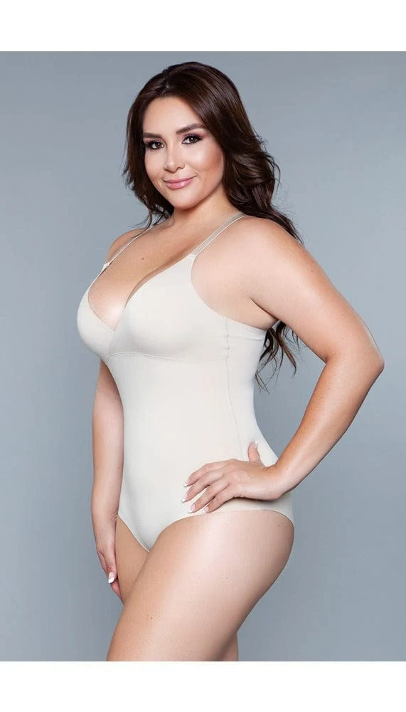 BeWicked What Waist Seamless Shapewear Bodysuit with Adjustable Straps