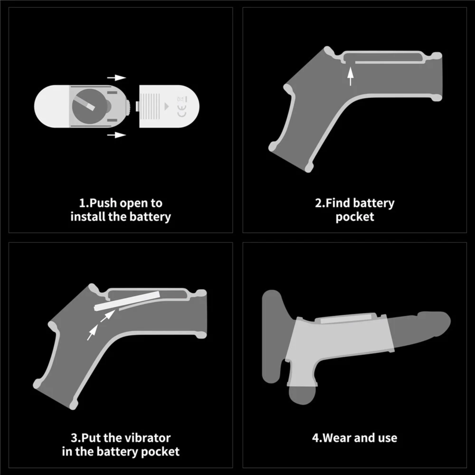 Wave Vibrating Knights Ring Scrotum Sleeve