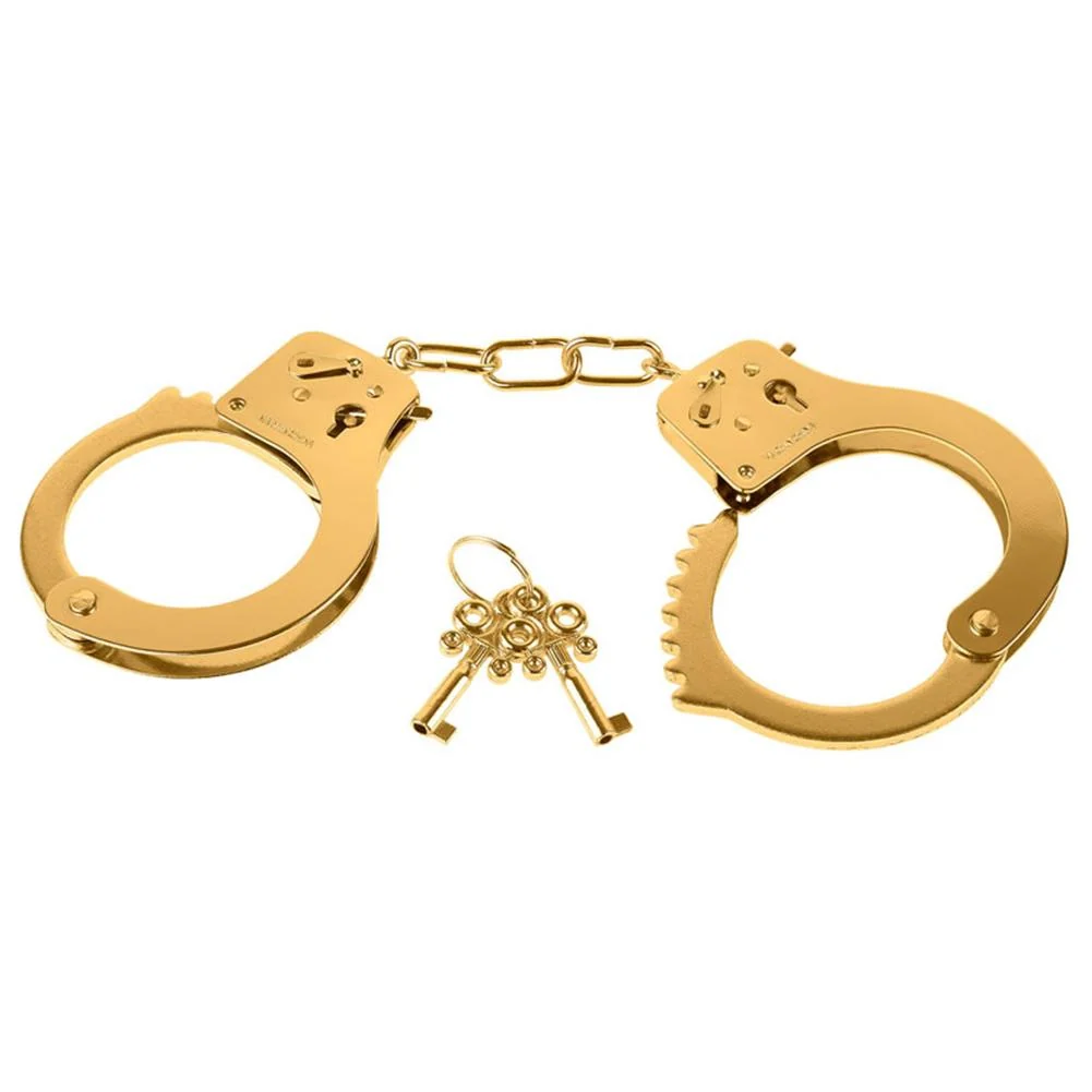 Fetish Fantasy Gold Metal Cuffs with Quick-Release Lock