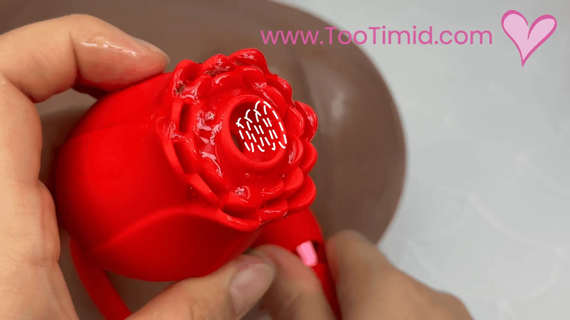 Dual-Ended Air Pulse Clit Stimulator with Ribbed Vibrating Dildo