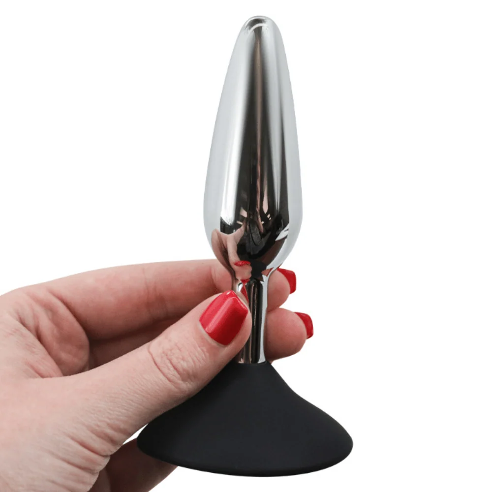 Tapered Aluminum Butt Plug With Flared Base for Anal Play