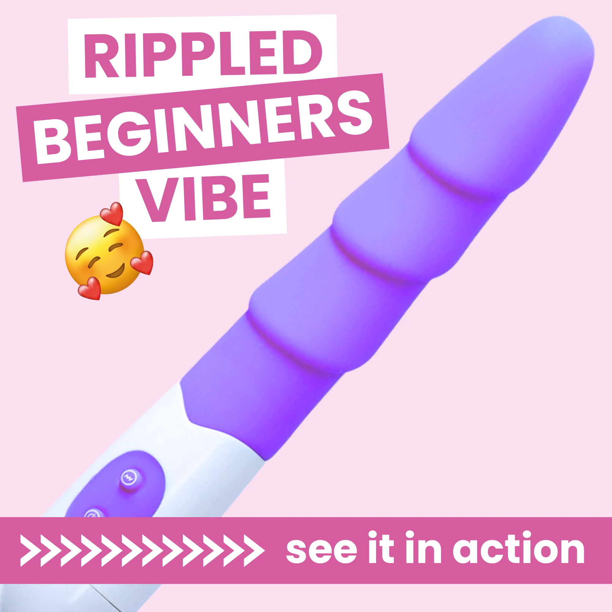 Rippled Silicone Vibrator for Beginners | Clitoral and Vaginal Stimulation