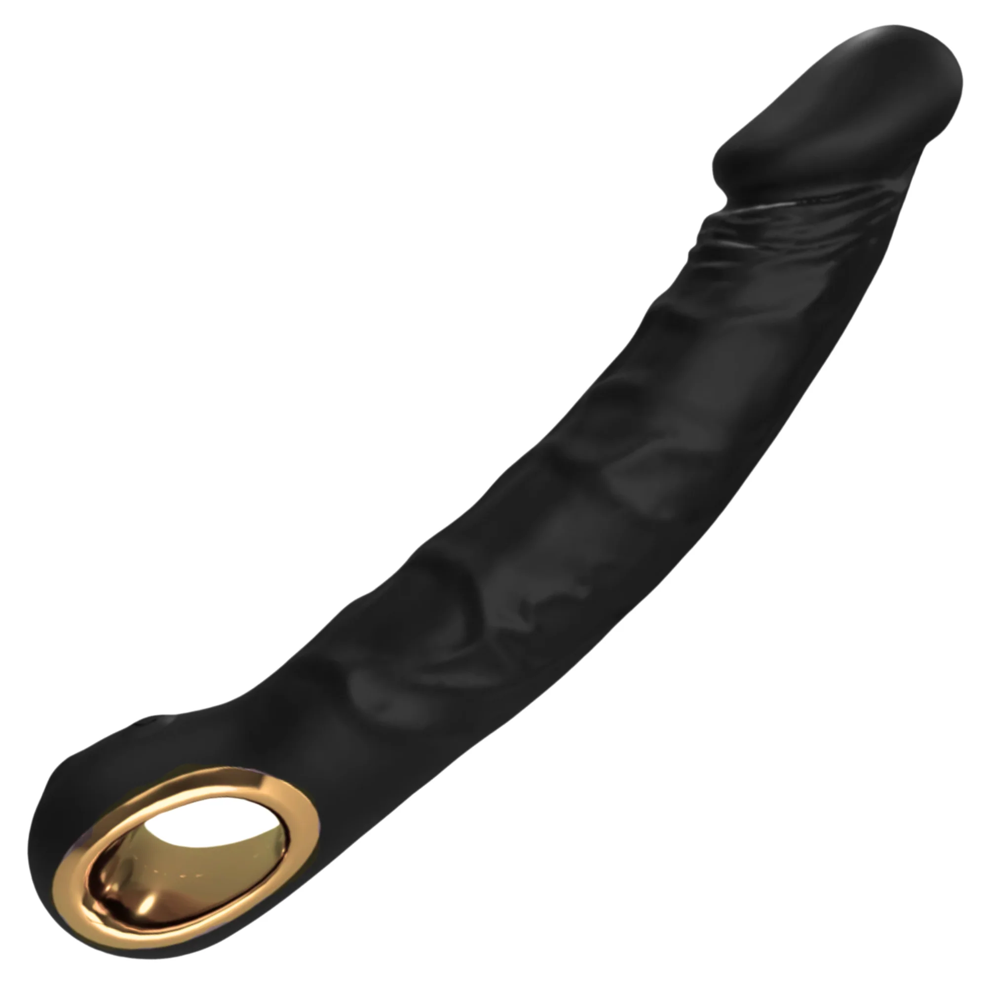 9.5 Inch带血管纹理振动硅胶假阳具，适合深度插入