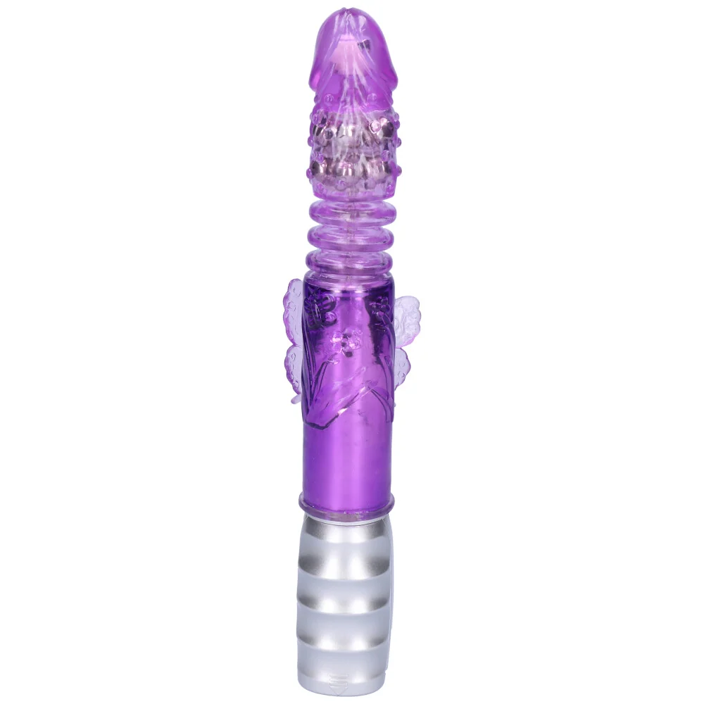 Aura Butterfly Thrusting and Rotating Dual-Action Vibrator