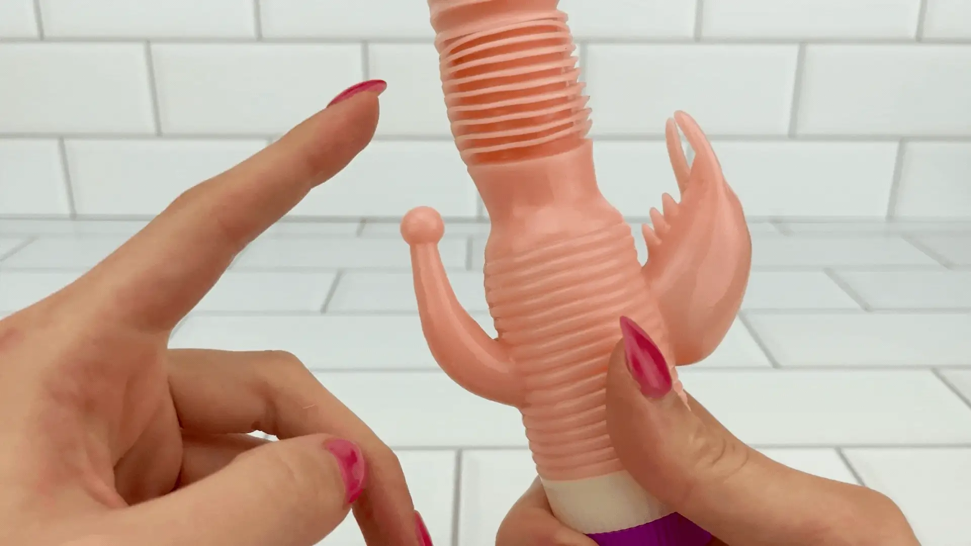 Rippled Triple Stimulating Power Vibrator for Clitoral, G-Spot and Anal Play