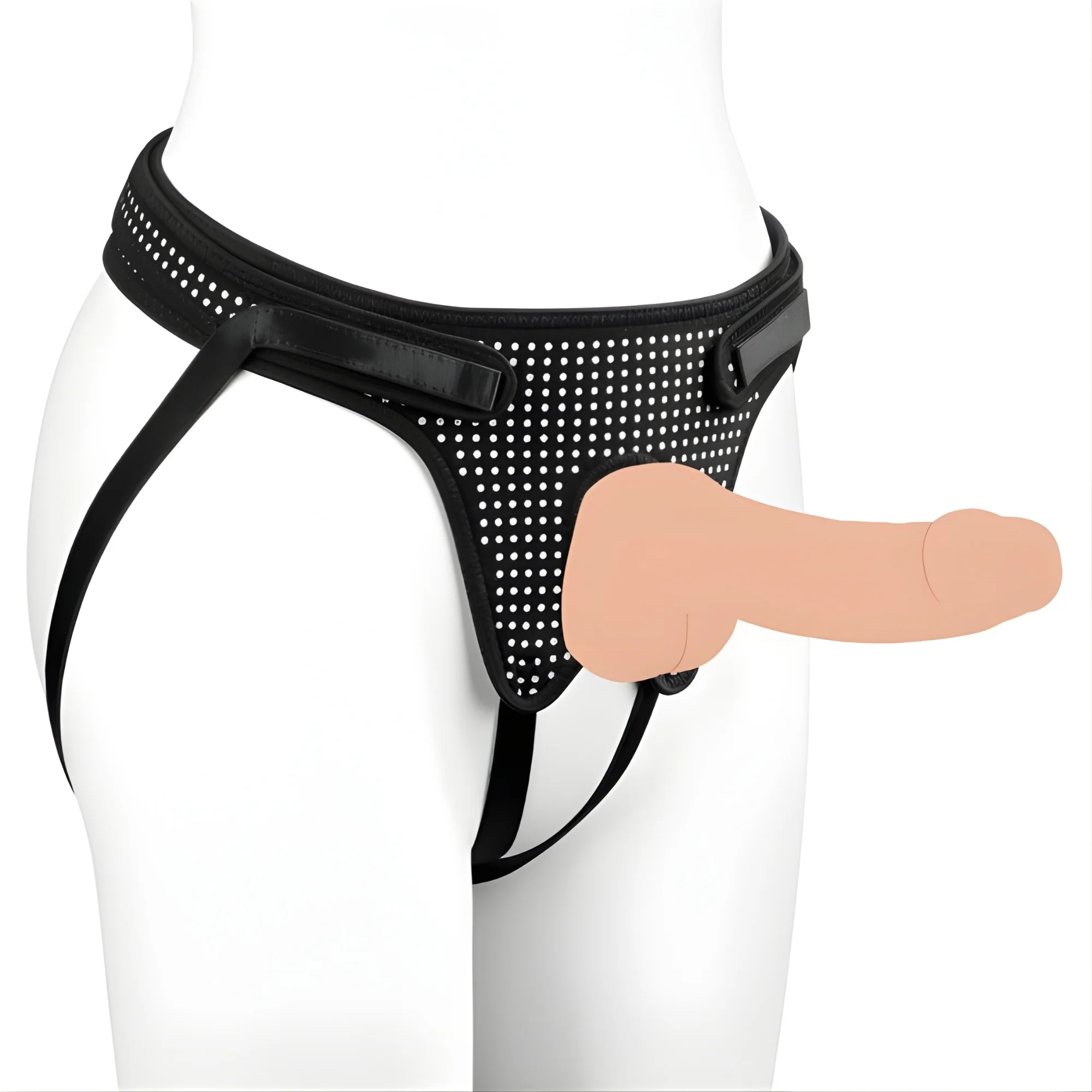 INGEN Easy Strap-On Harness in Polka Dot, Adjustable 24 to 56 Inch