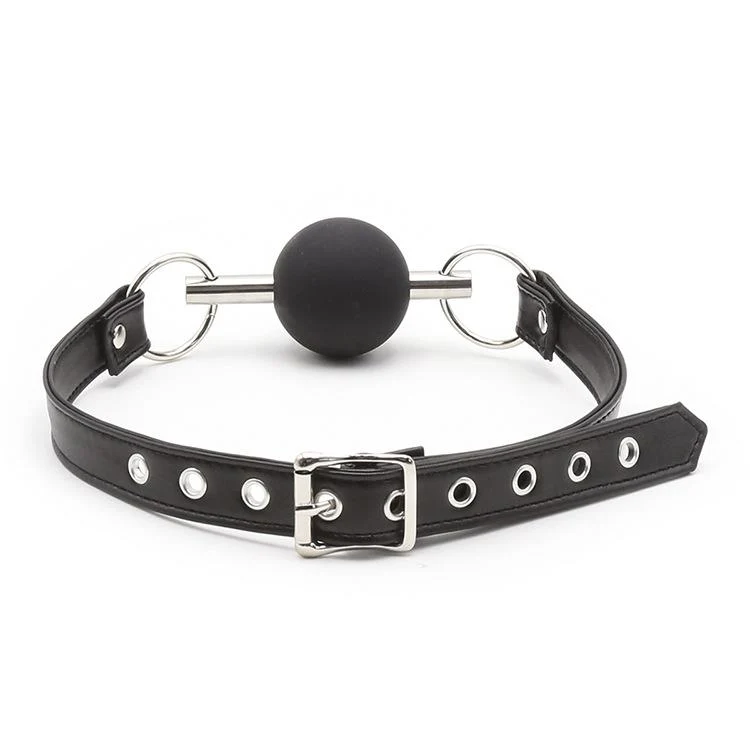 Silicone Ball Gag With Adjustable Leather Straps