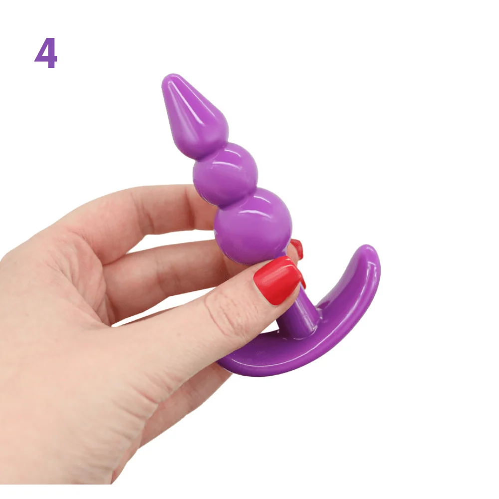 6-Piece Anal Plug Training Set for Beginners in TPE