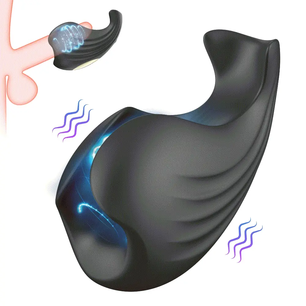 Flexible Silicone Cock Sleeve with Thumping F-Spot Tip