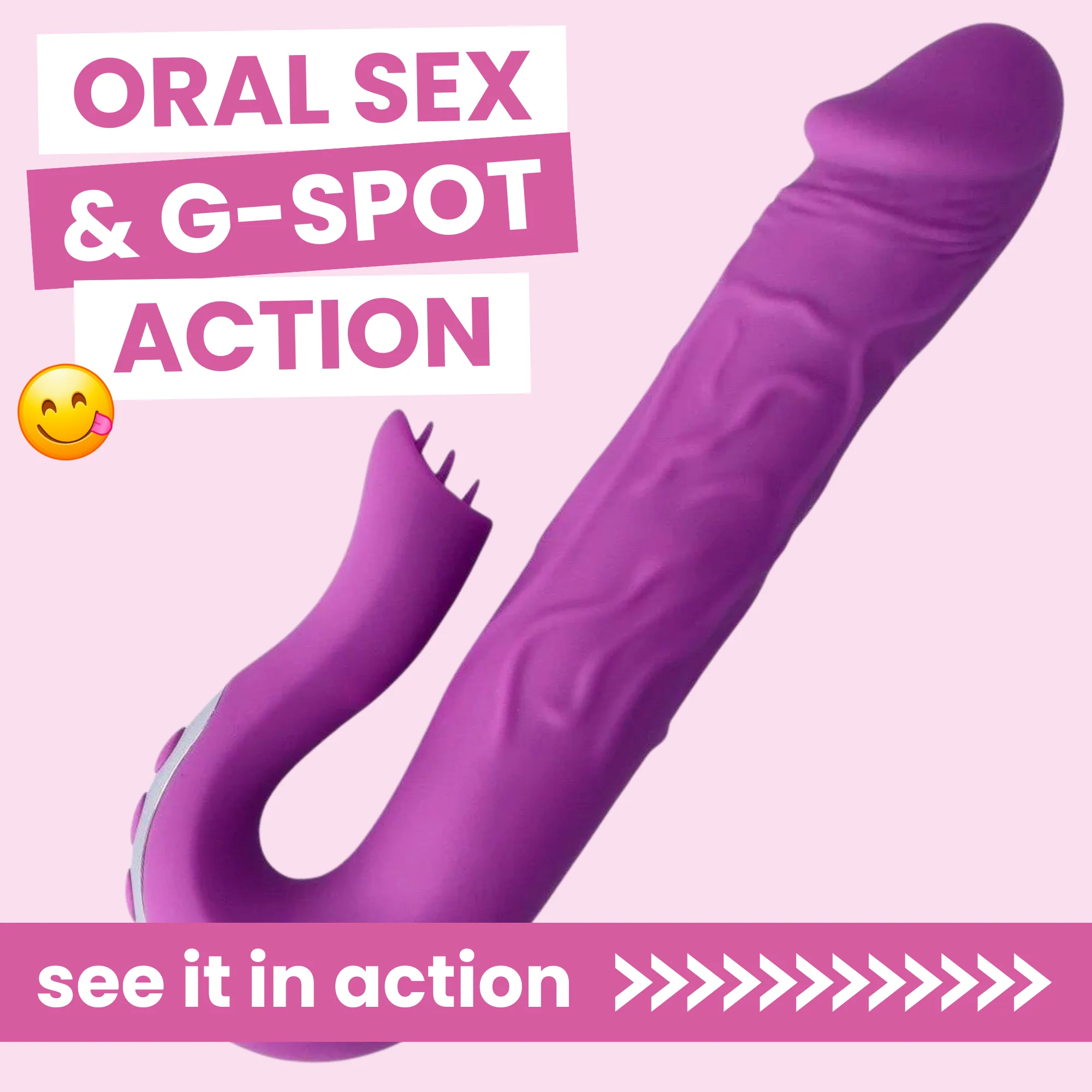 Temptation Fluttering Tongues Rotating Duo Vibrator