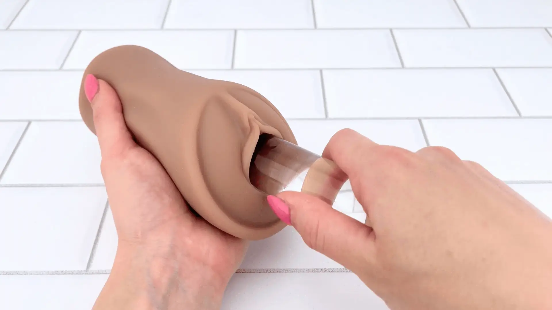 Realistic Vagina Masturbator with Textured Suction Tunnel for Men