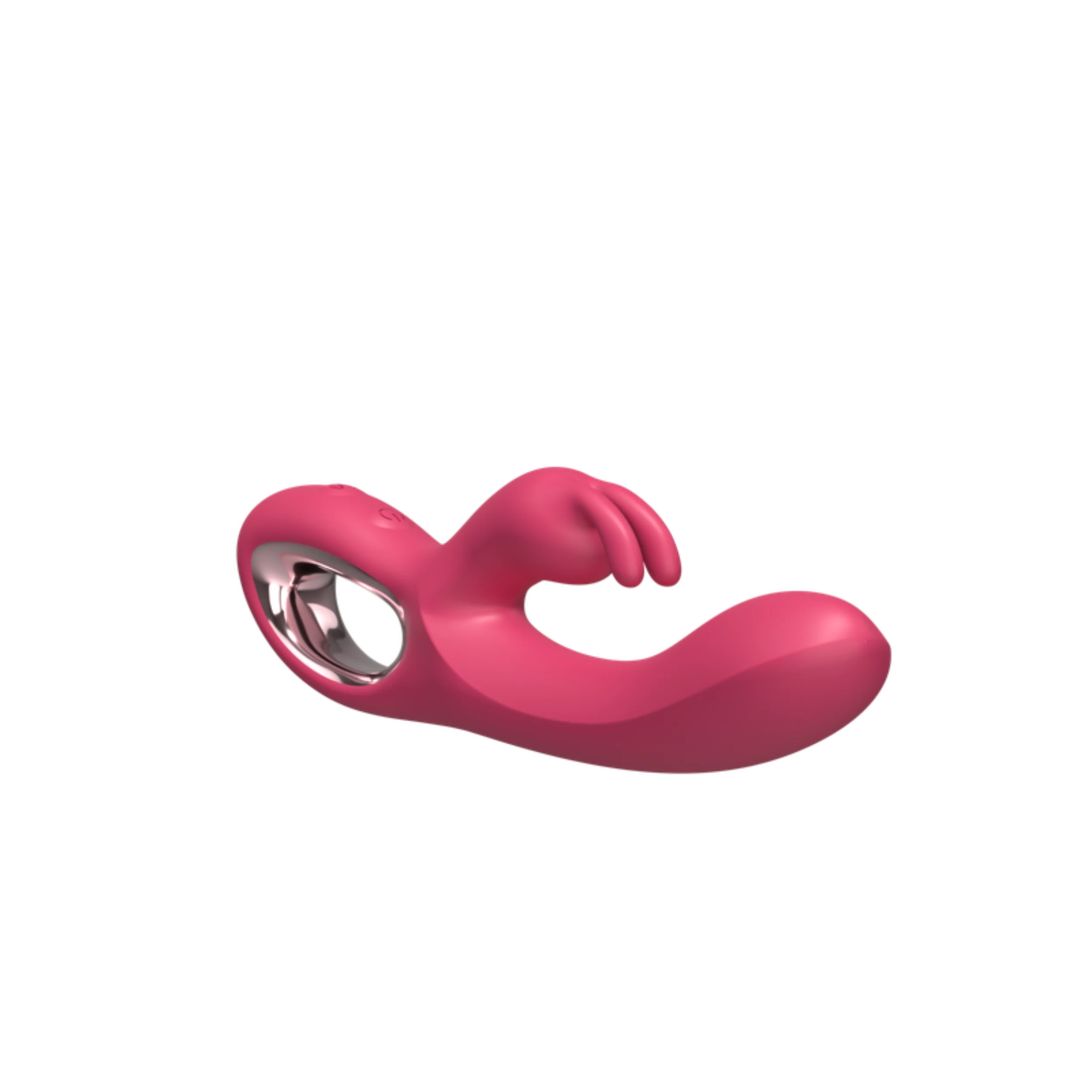 Red Rose Rabbit Bendable Silicone Vibrator with Dual Controls