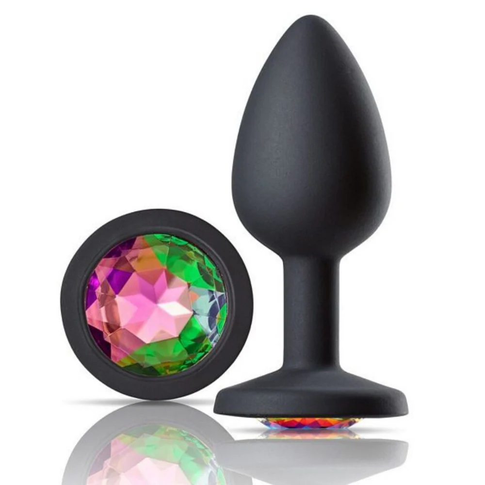 Silicone Jeweled Anal Plug for Beginner Anal Play