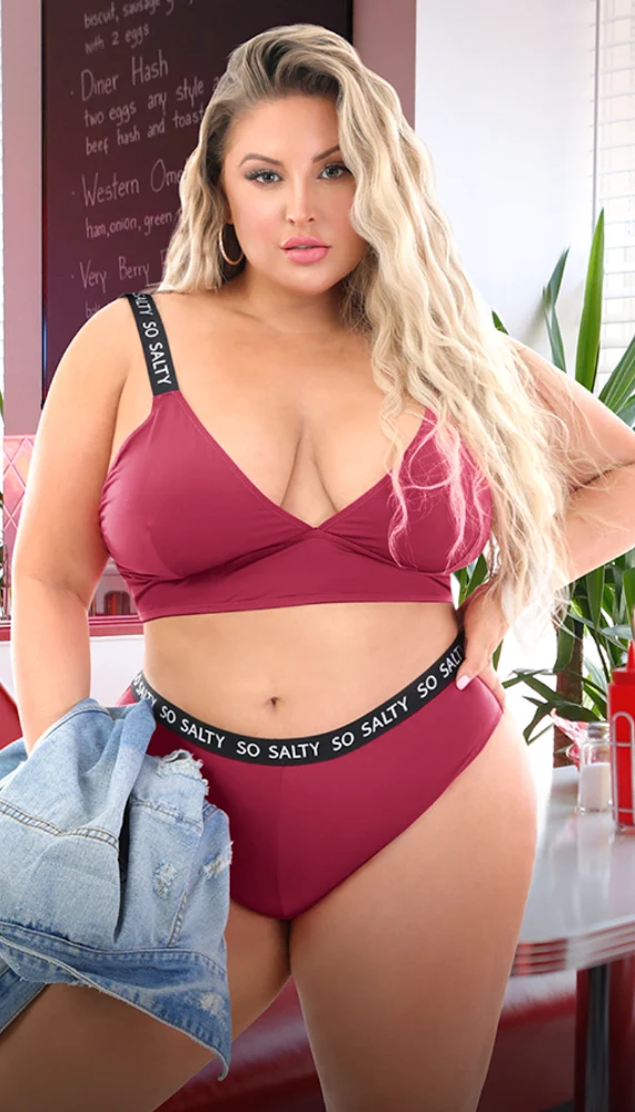 So Salty Longline Bralette and Cheeky Panty Set