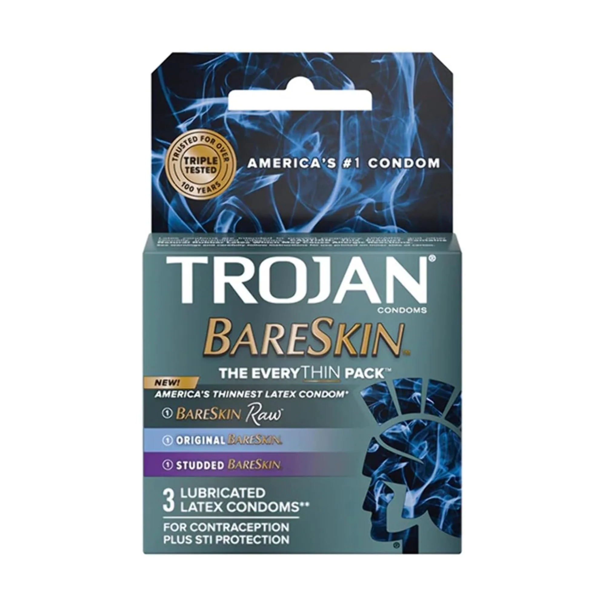 Trojan BareSkin EveryTHIN 混合装避孕套 3只装