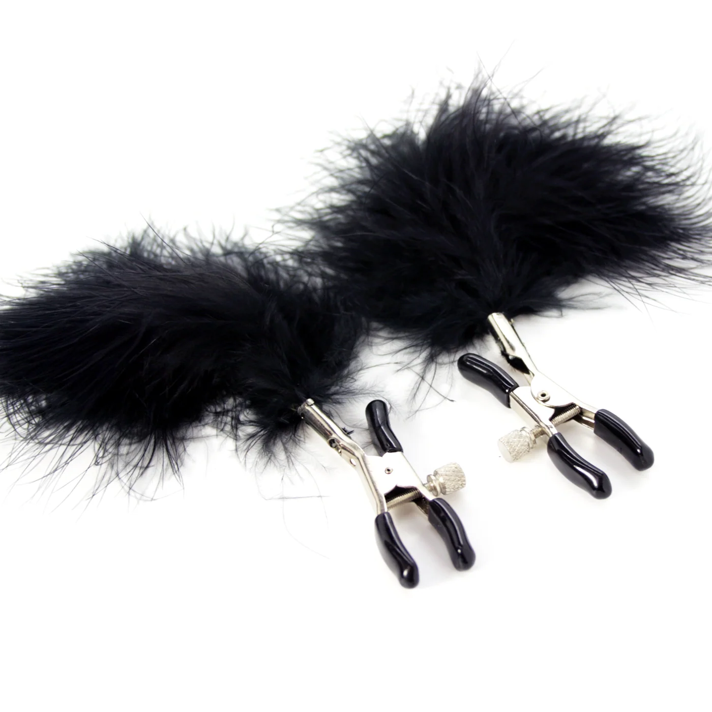 Feathered Nipple Clamps With Adjustable Screw Pinch
