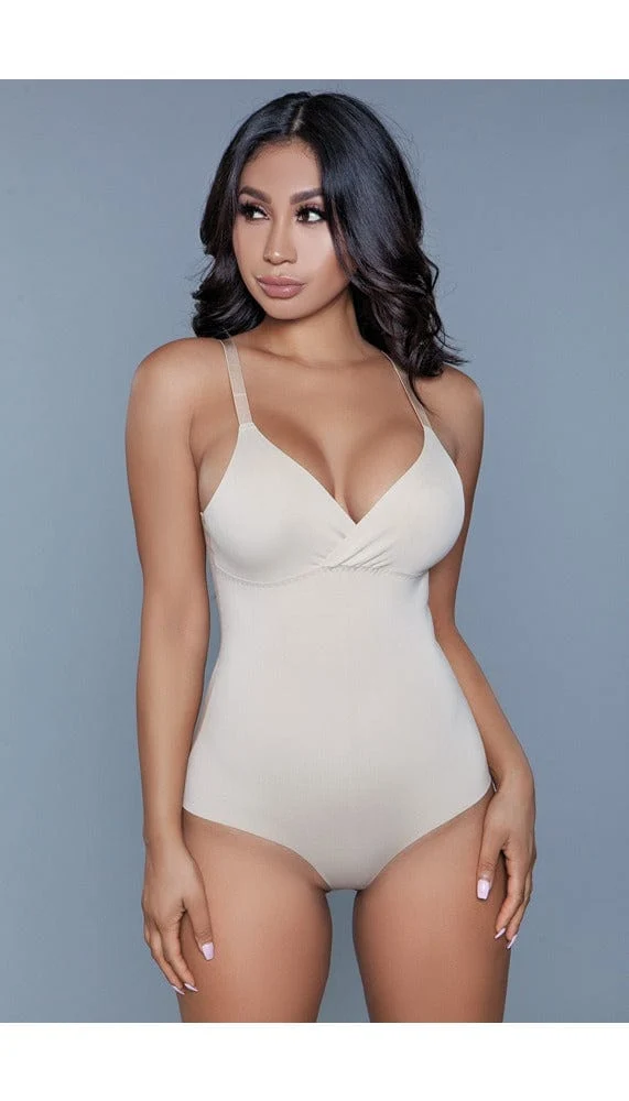 BeWicked What Waist Seamless Shapewear Bodysuit with Adjustable Straps