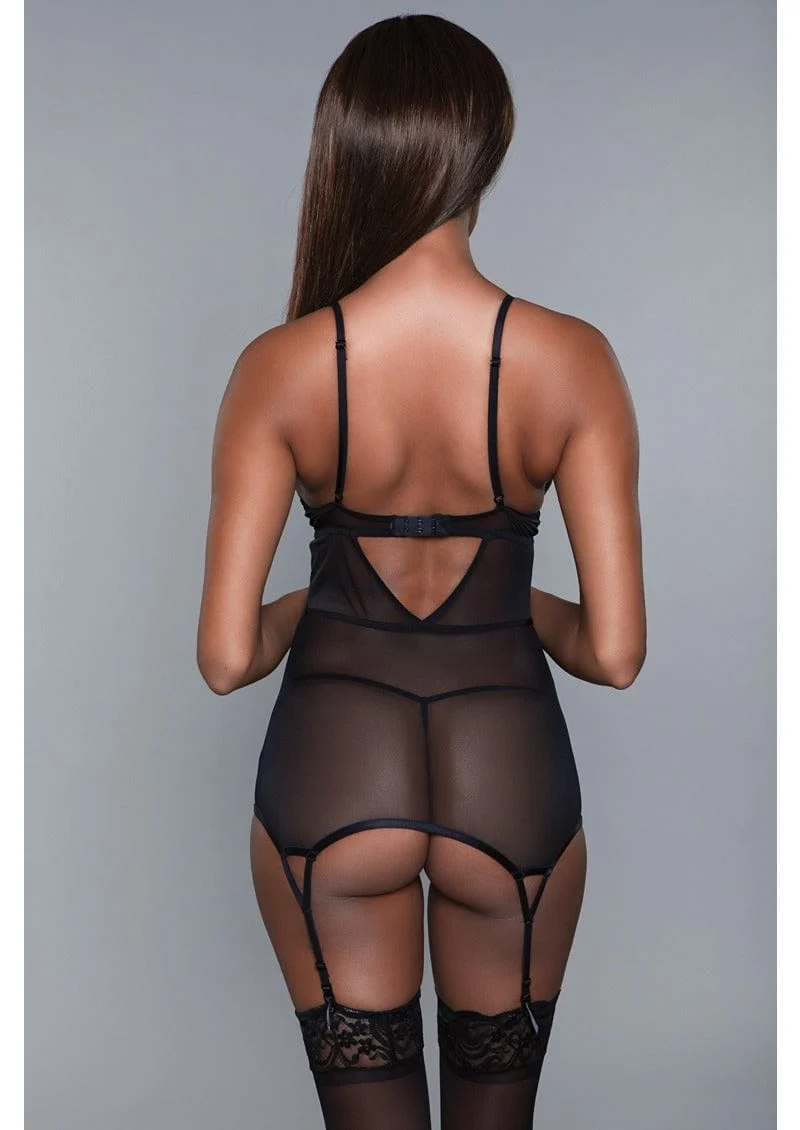 Jessica Strappy Mesh Chemise and Matching G-String Set