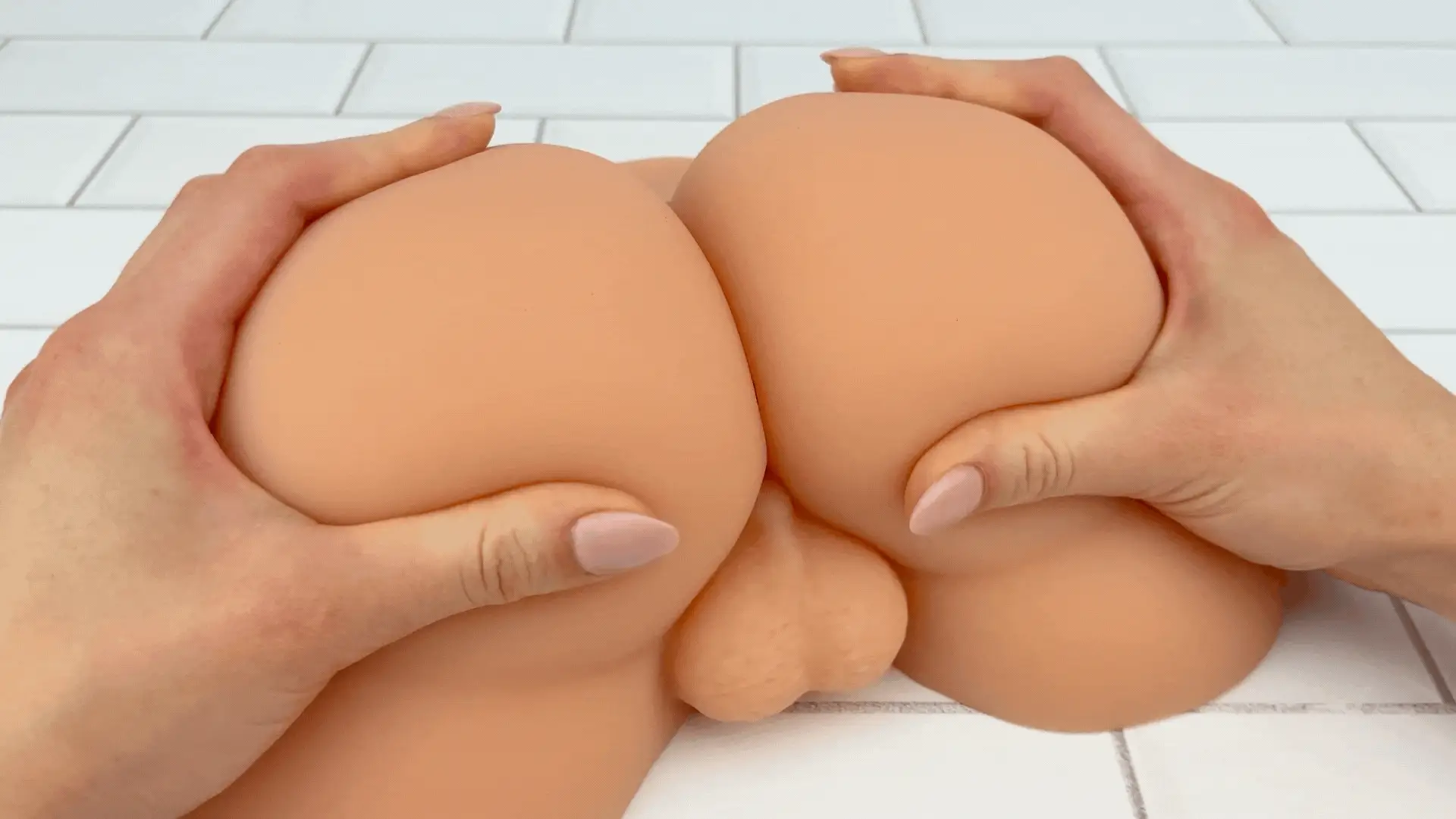 Doggy-Style Male Masturbator with Realistic Cheeks and Textured Tunnel