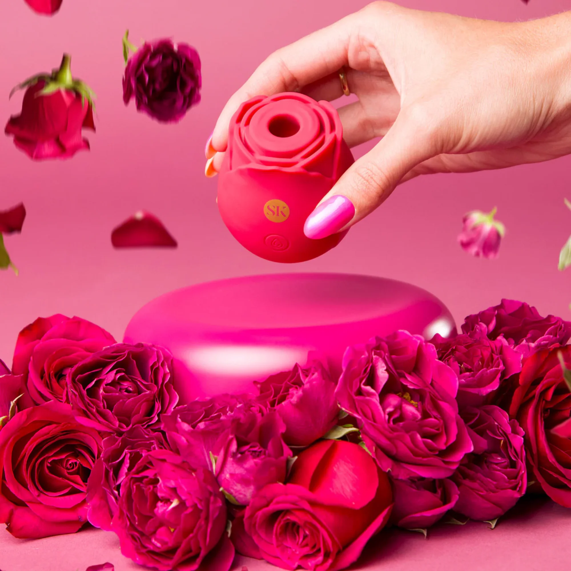Secret Kisses Rosegasm Air Pulse Clit Stimulator - Comes with Storage Bag!