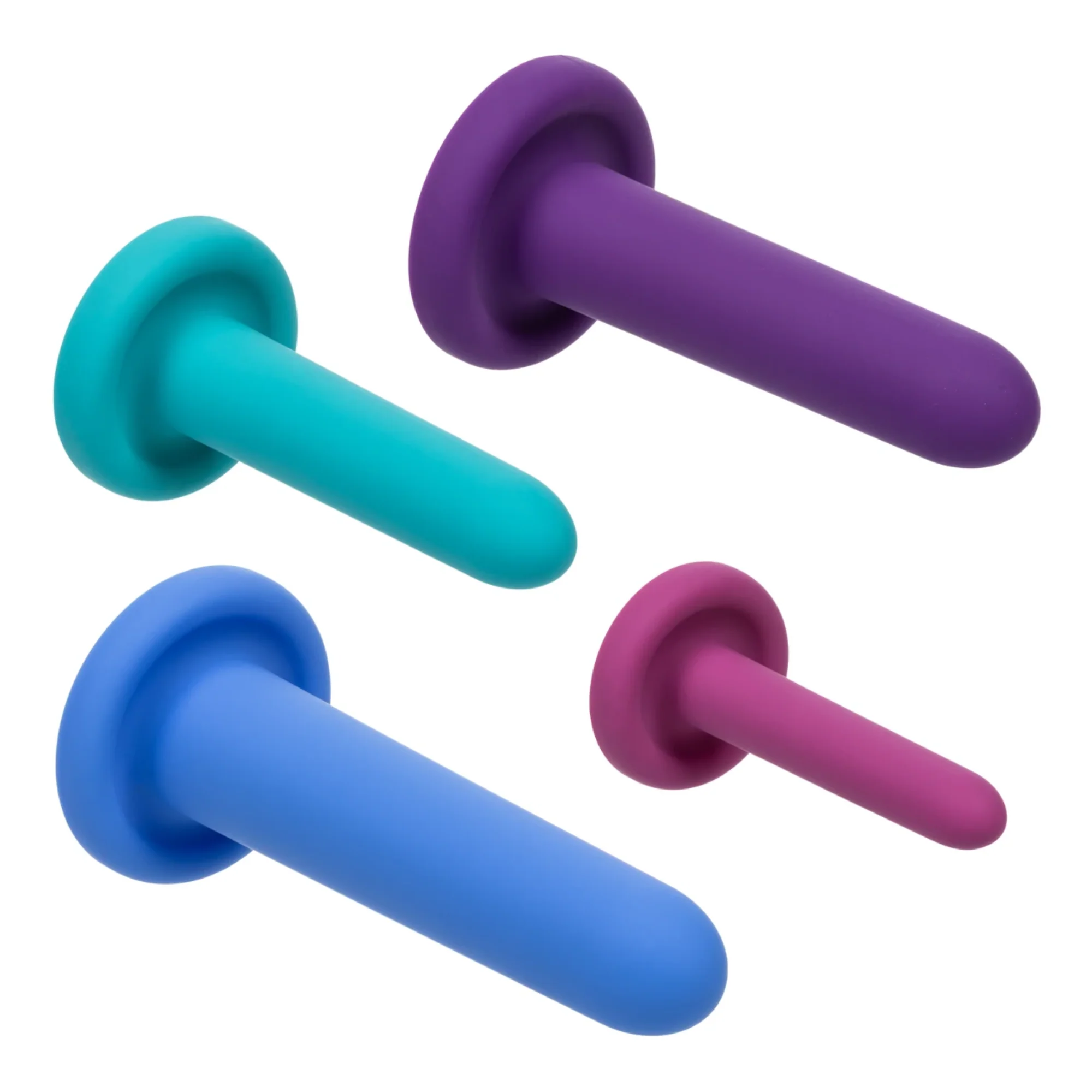 Beginner's Silicone Dilators Set with 4 Progressive Sizes and Suction Base