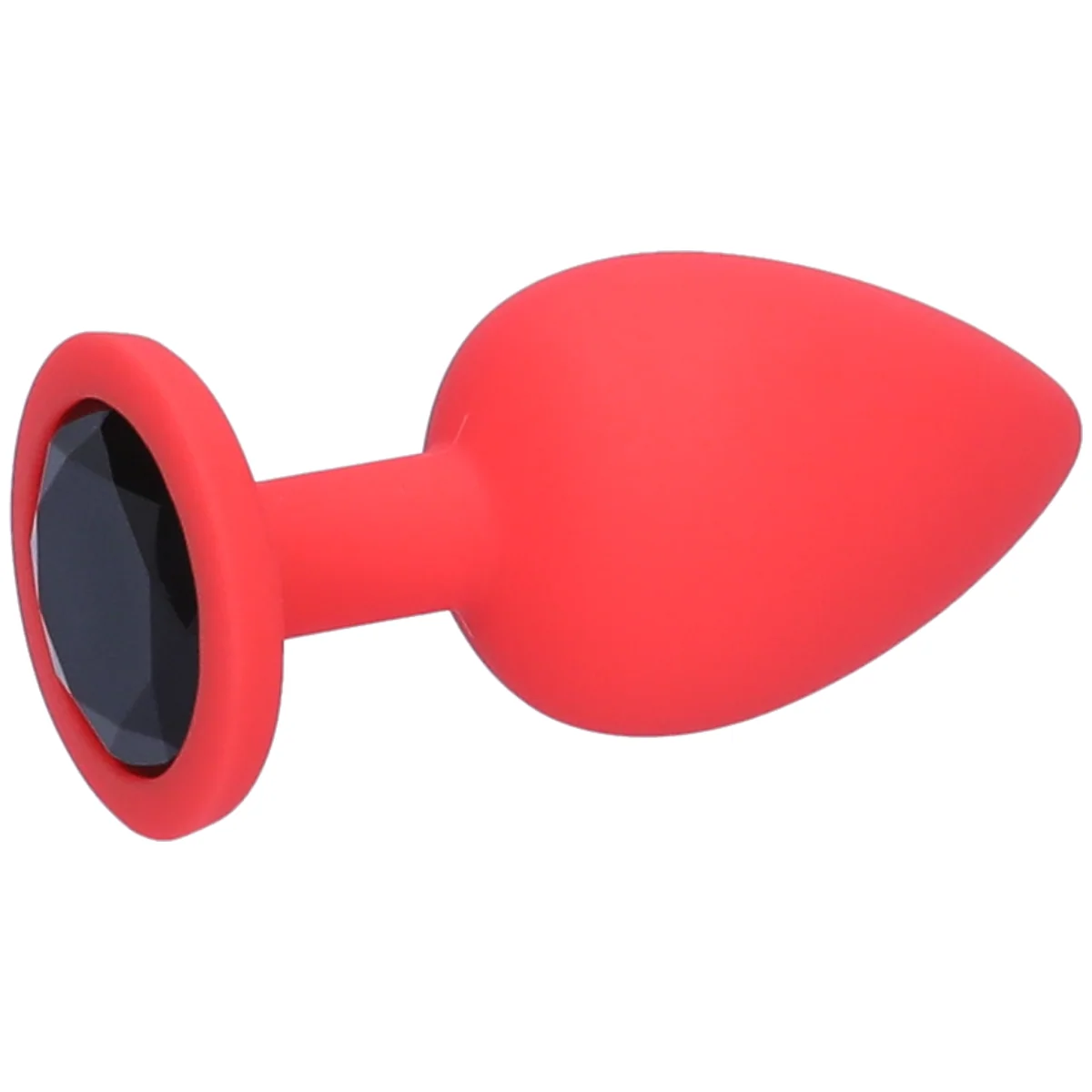 Red Silicone Jeweled Anal Plug in 3 Sizes
