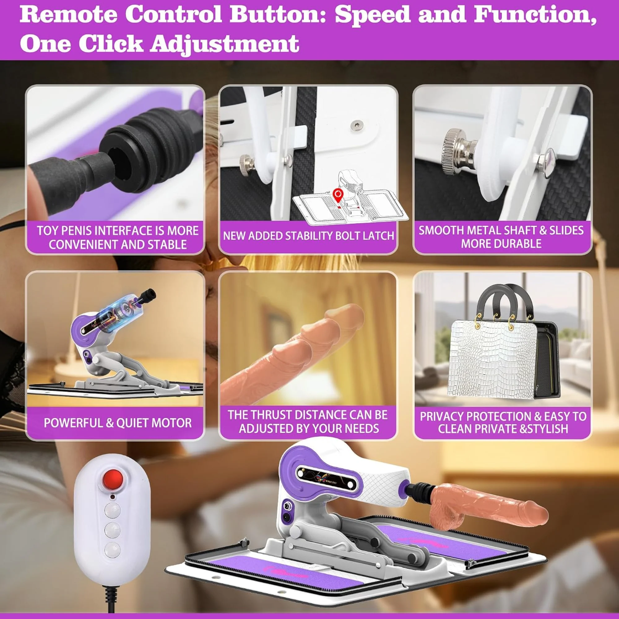 Thrusting Automatic Sex Machine - Lie Back & Experience Deep, Lifelike Thrusting At Your Own Pace!