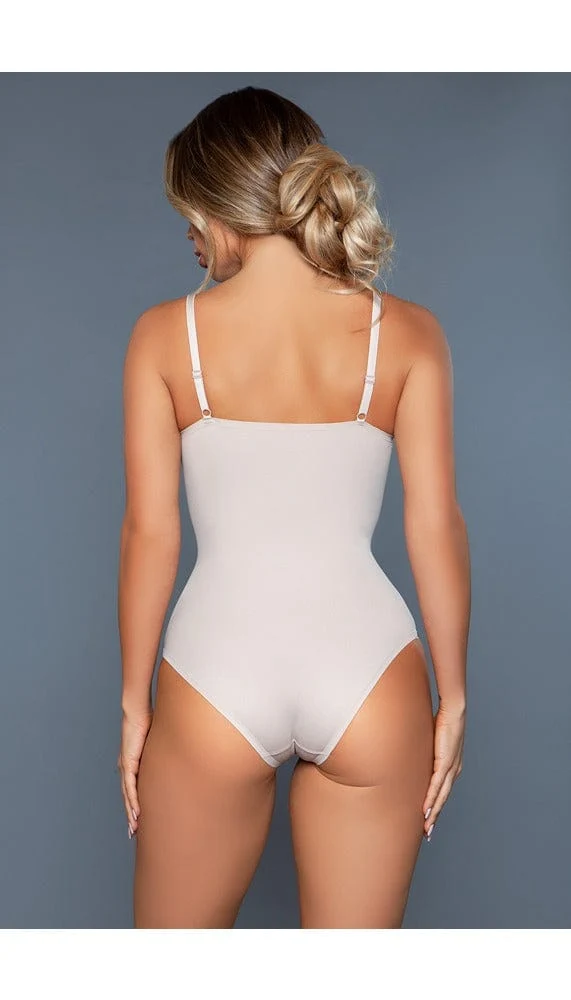 BeWicked Comfort Control Bodysuit Seamless Deep V Mesh